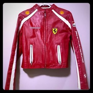 Genuine Italian red leather jacket